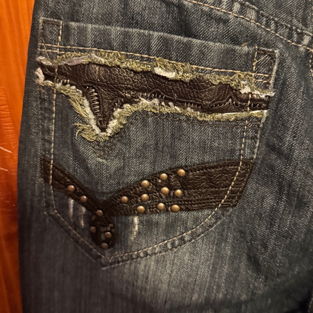 Dark Denim Jeans Waist 15” Inner Length is 29” - Picture 11 of 12